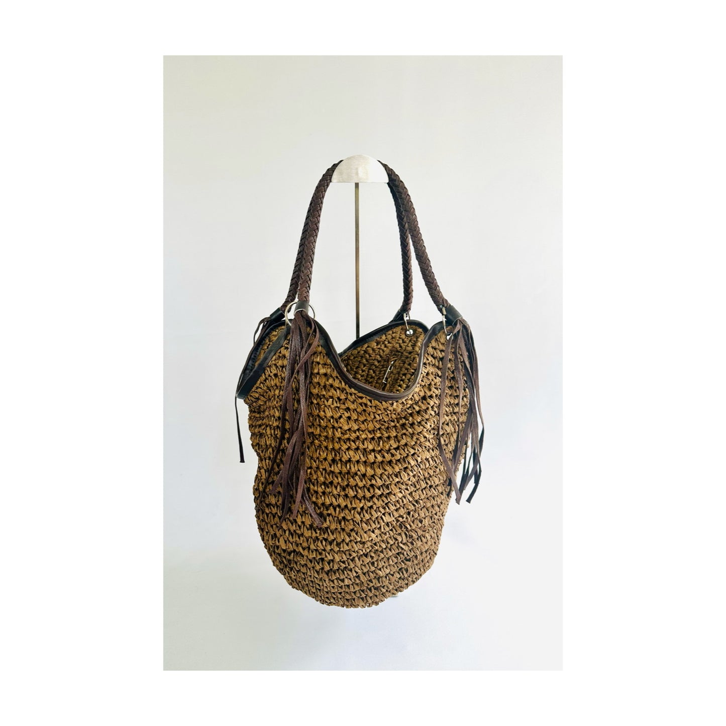 Basttasche Haselnuss