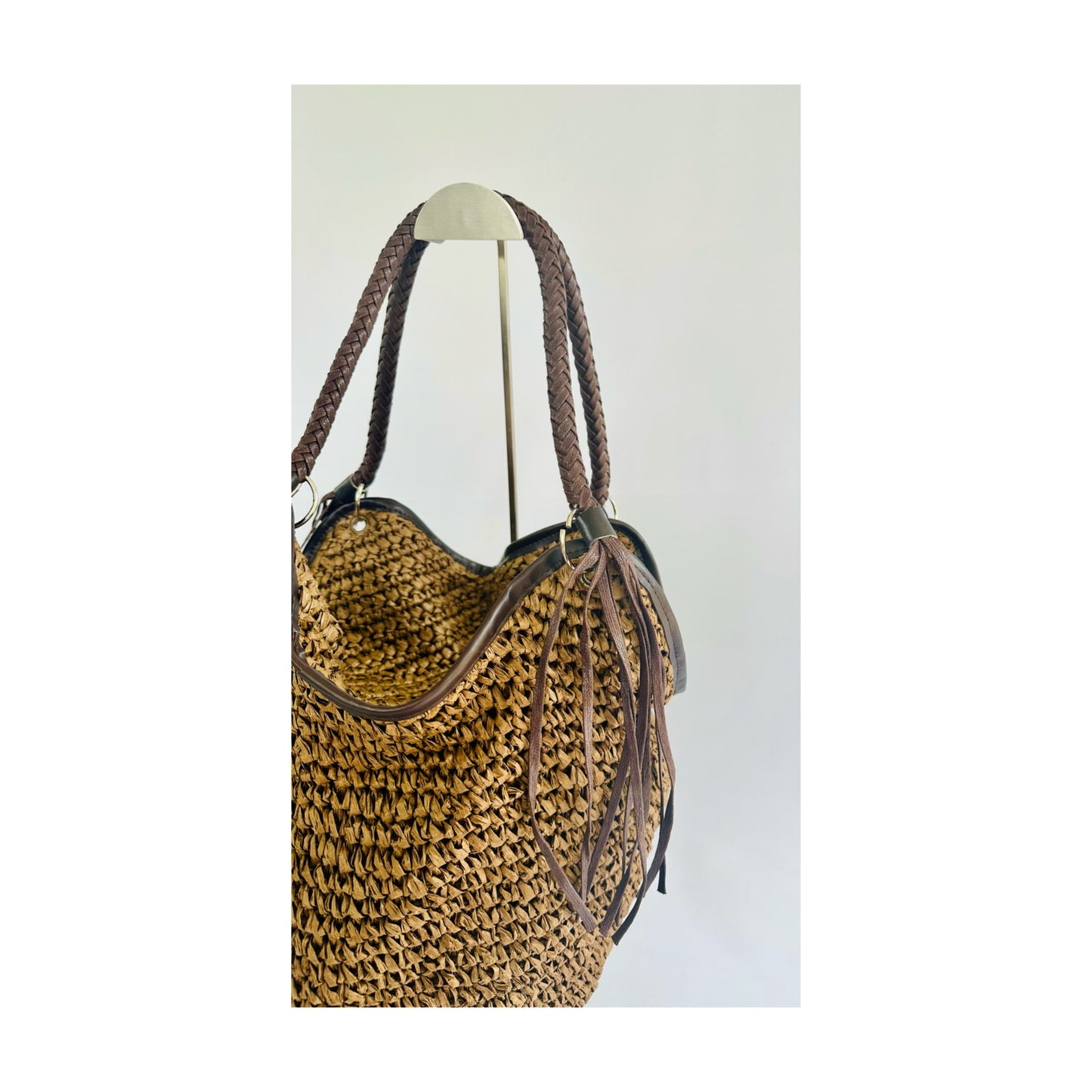 Basttasche Haselnuss