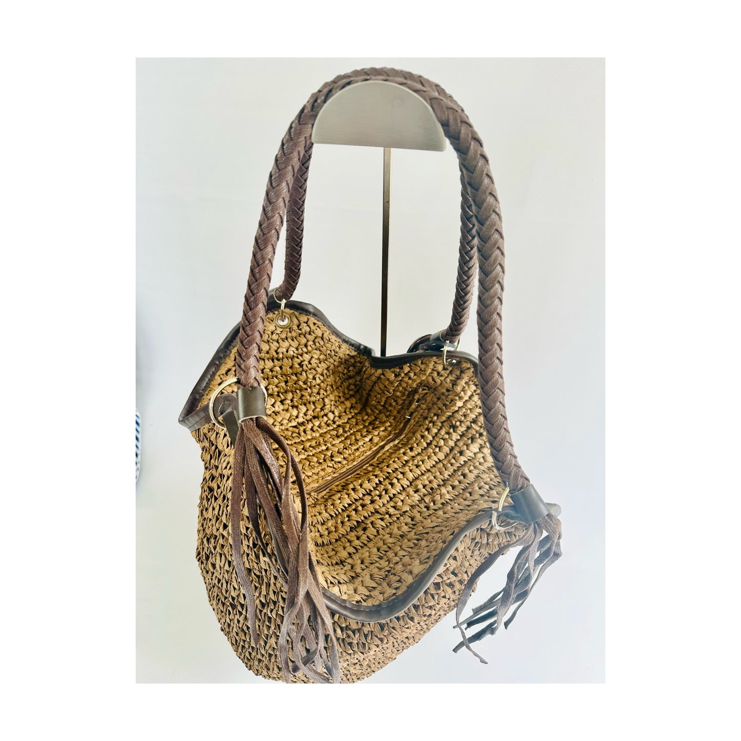 Basttasche Haselnuss