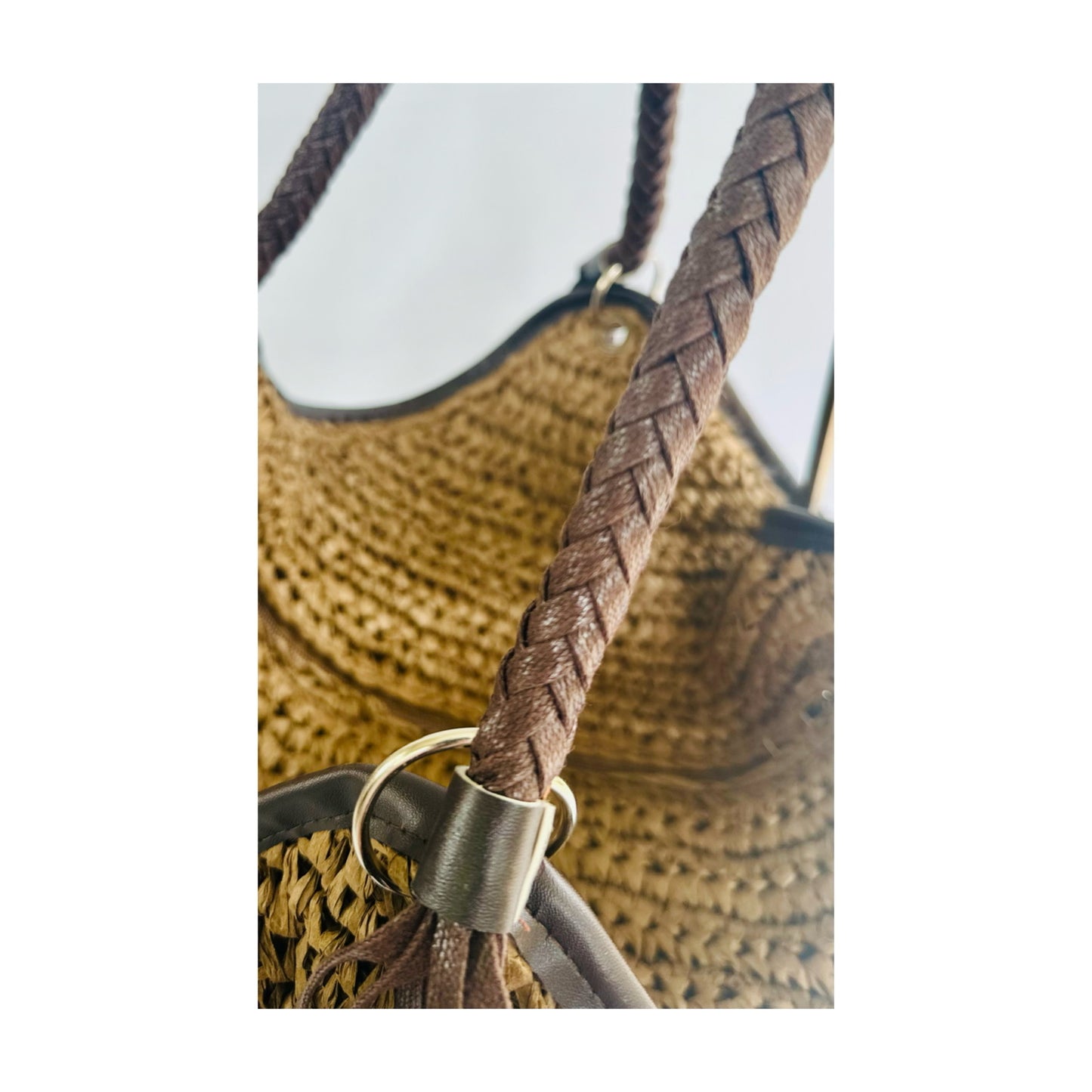 Basttasche Haselnuss