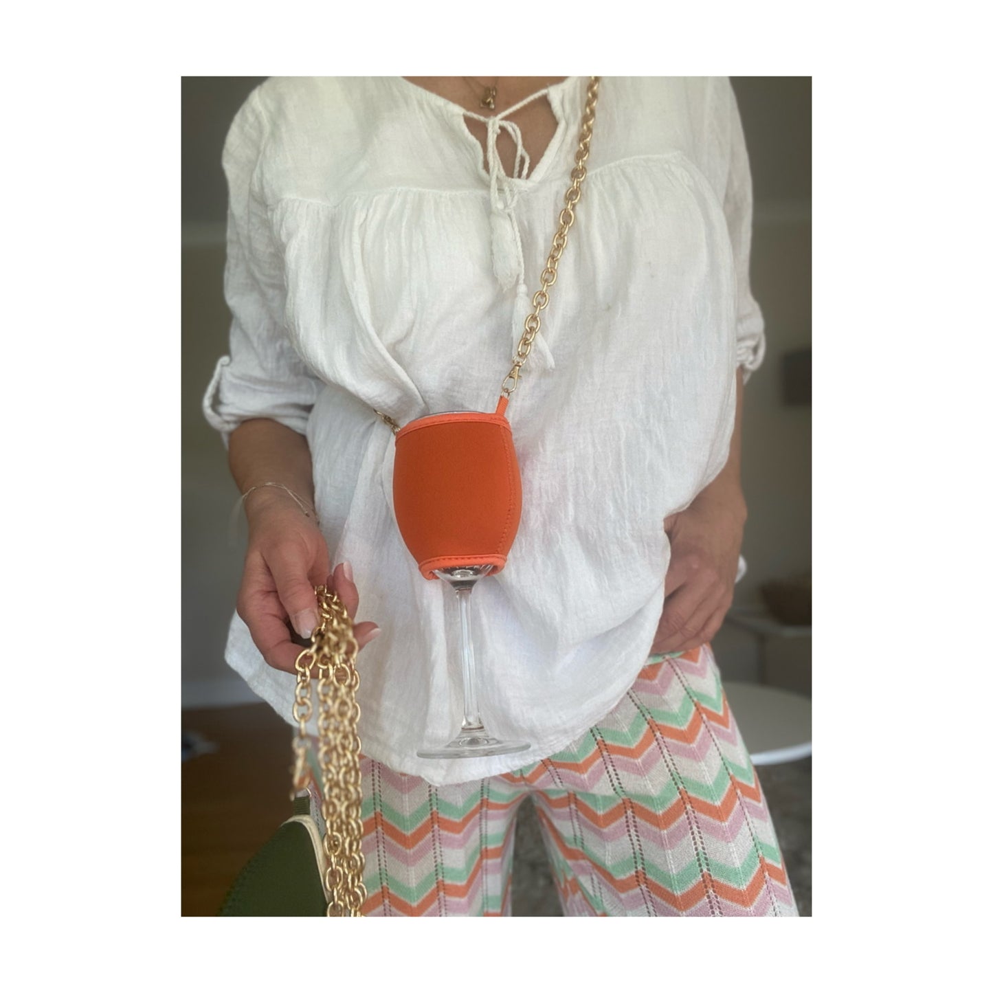 Glas Holder orange